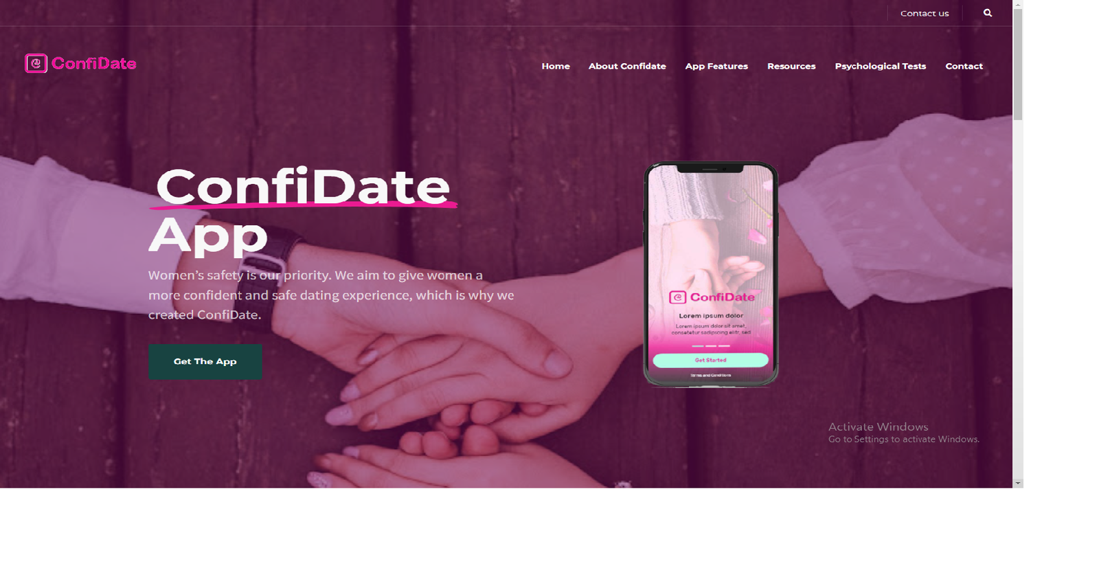 Project Confidate App